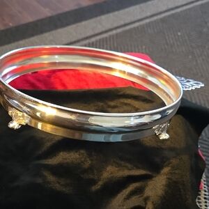 Vintage Silver Plate Footed Casserole Dish Holder
